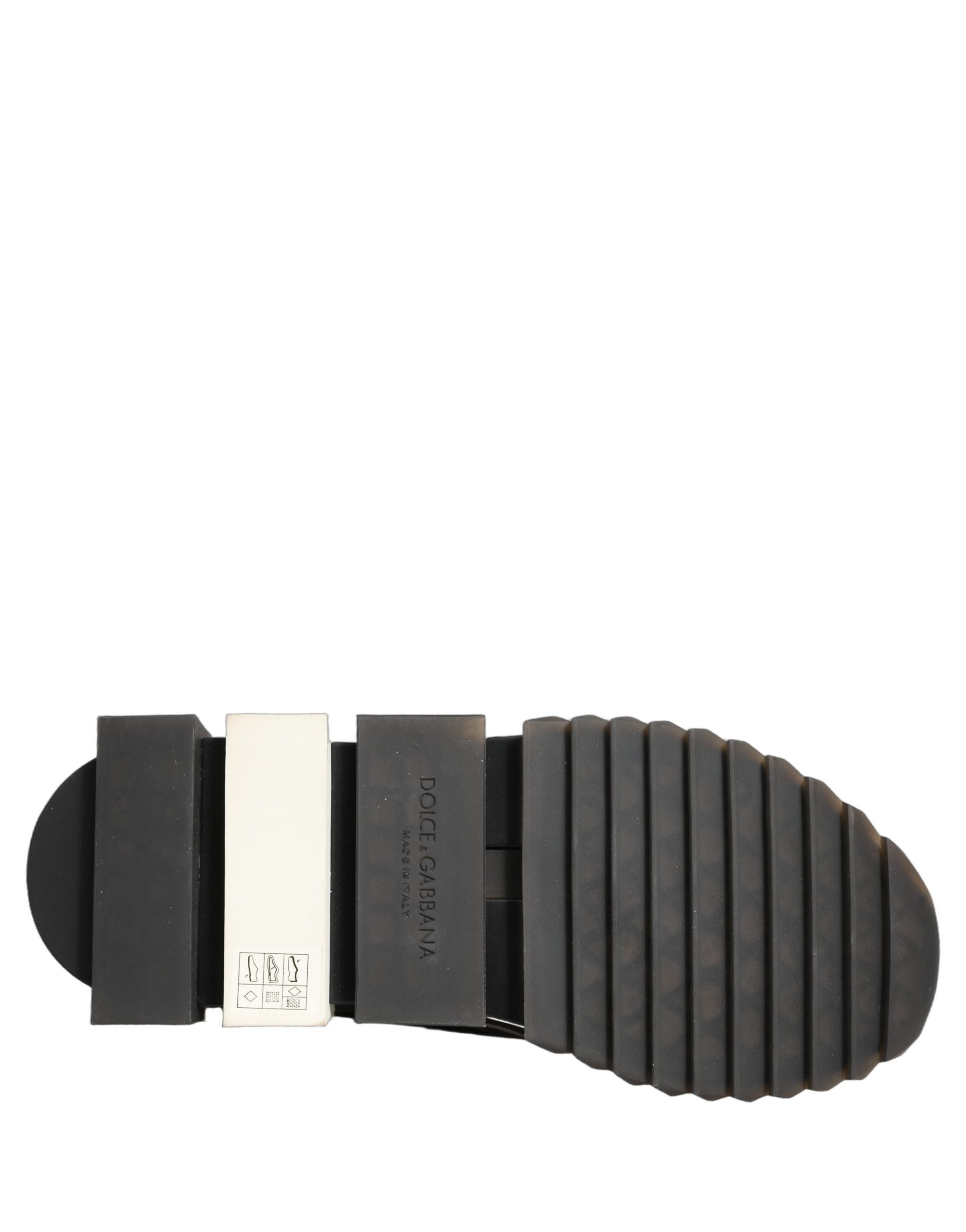 Dolce & Gabbana Schwarz-Weiße Sorrento Slip-On Logo Sneaker Schuhe