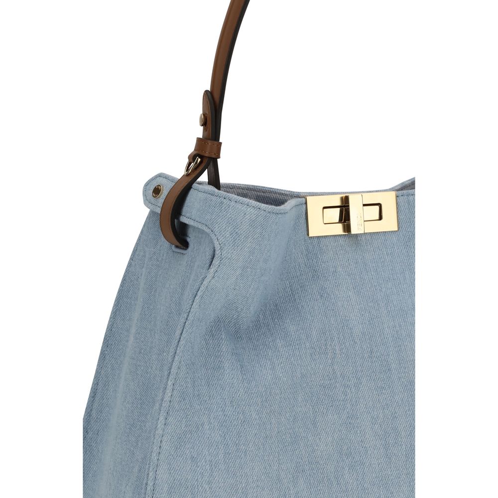 Fendi Handtasche aus blauer Baumwolle