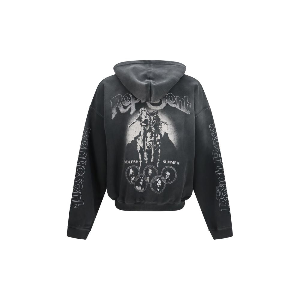 Représenter le sweat-shirt en coton gris