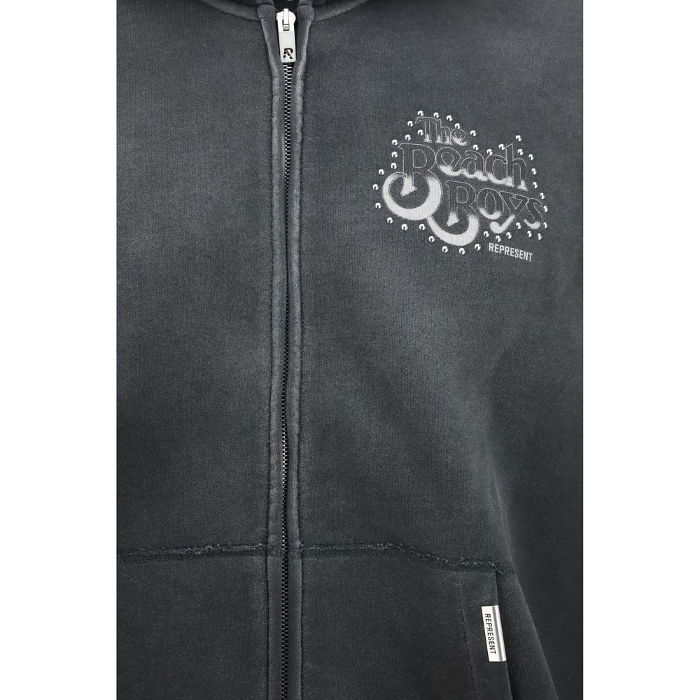 Représenter le sweat-shirt en coton gris