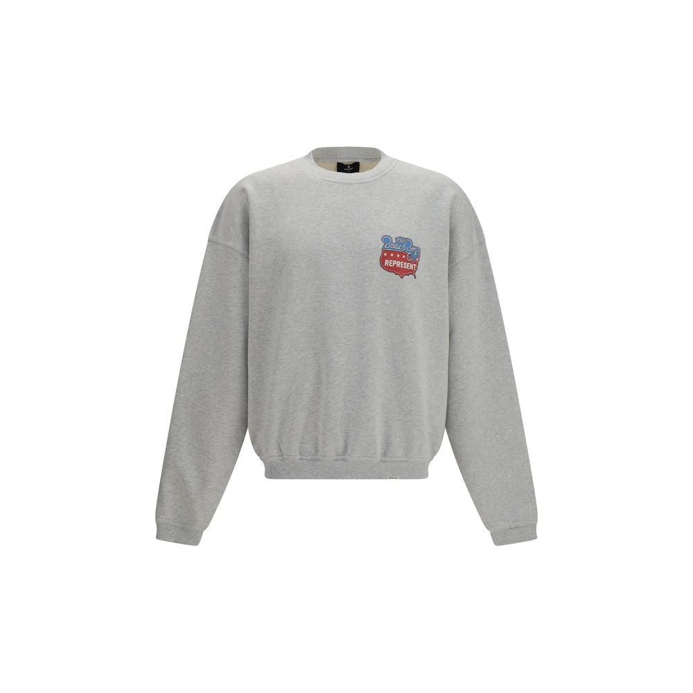 Représenter le sweat-shirt en coton gris