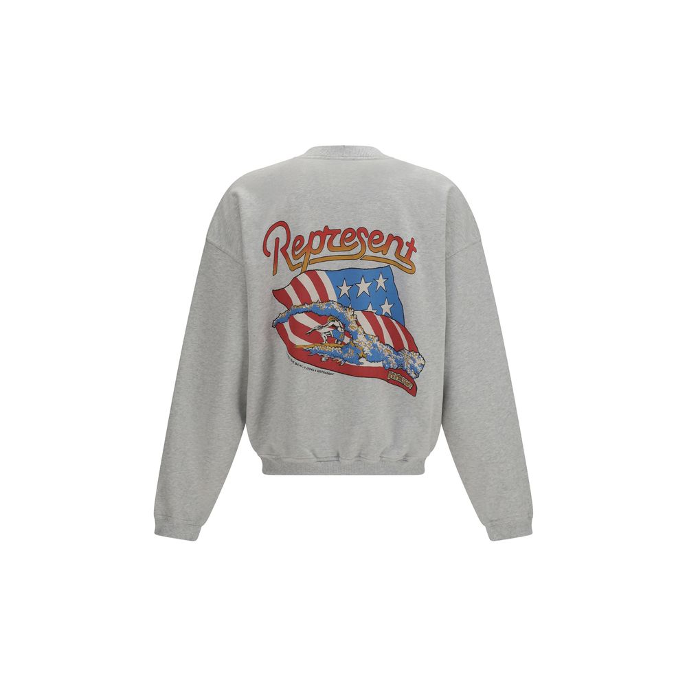 Représenter le sweat-shirt en coton gris
