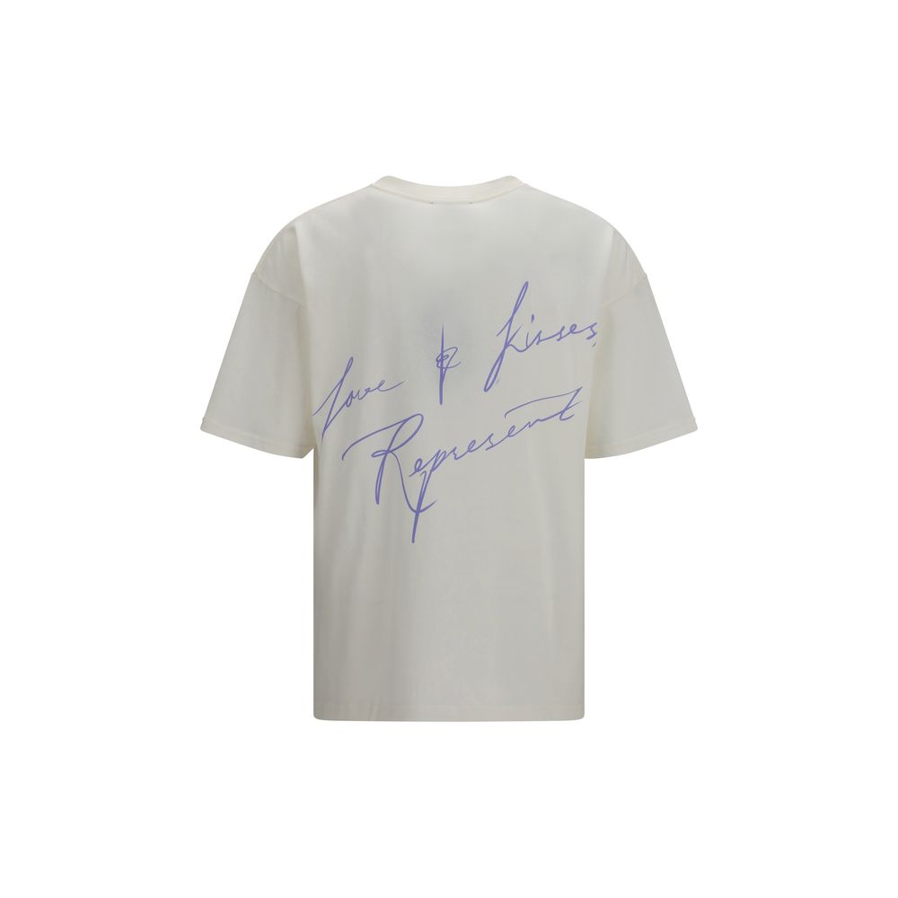 Stelle weißes Baumwoll-T-Shirt dar