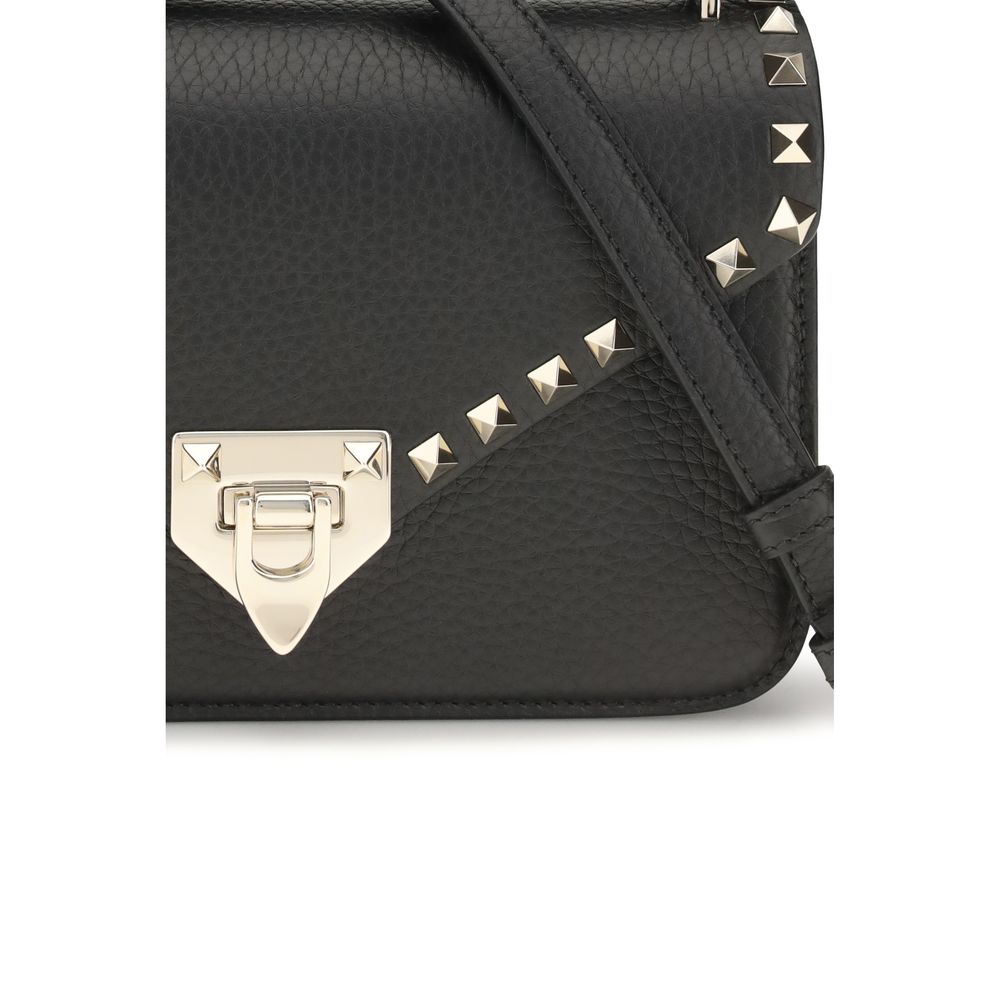 Sac porté épaule Valentino Garavani en cuir de veau noir