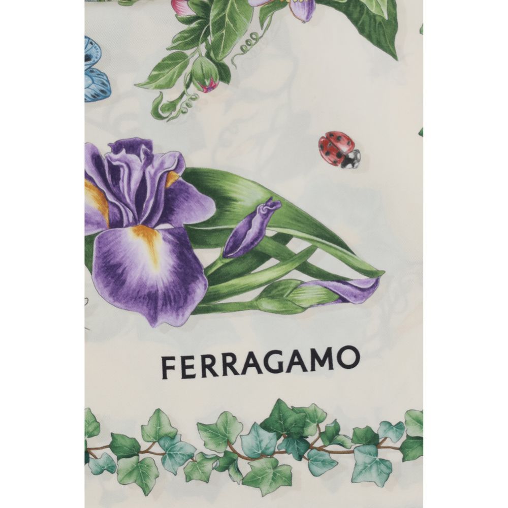 Écharpe en soie multicolore Ferragamo