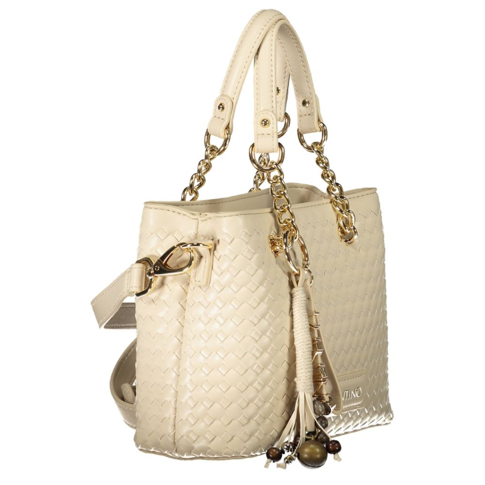 Valentino Beige Damen-Umhängetasche aus Polyurethan