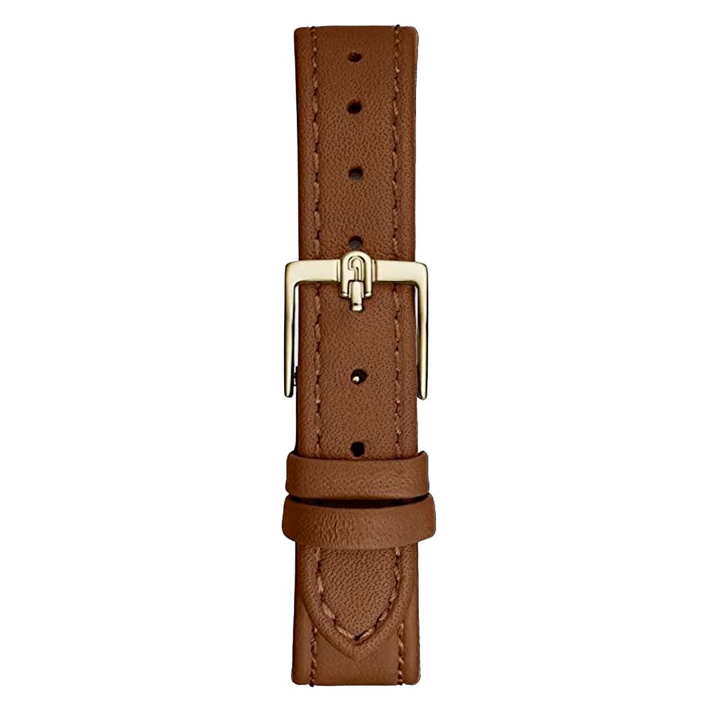Montre habillée en cuir marron Furla