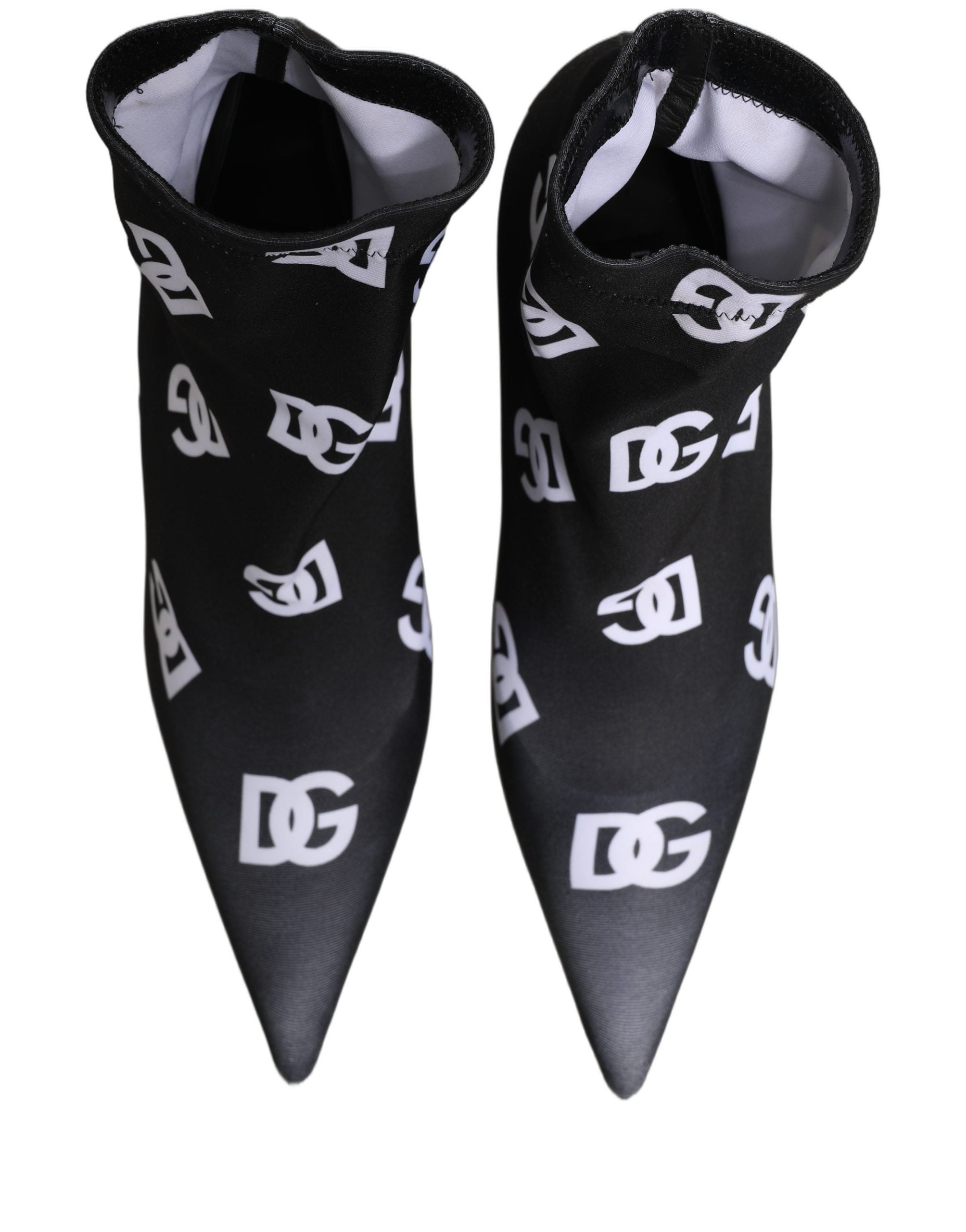 Dolce & Gabbana Bottines à talon extensibles noires avec logo