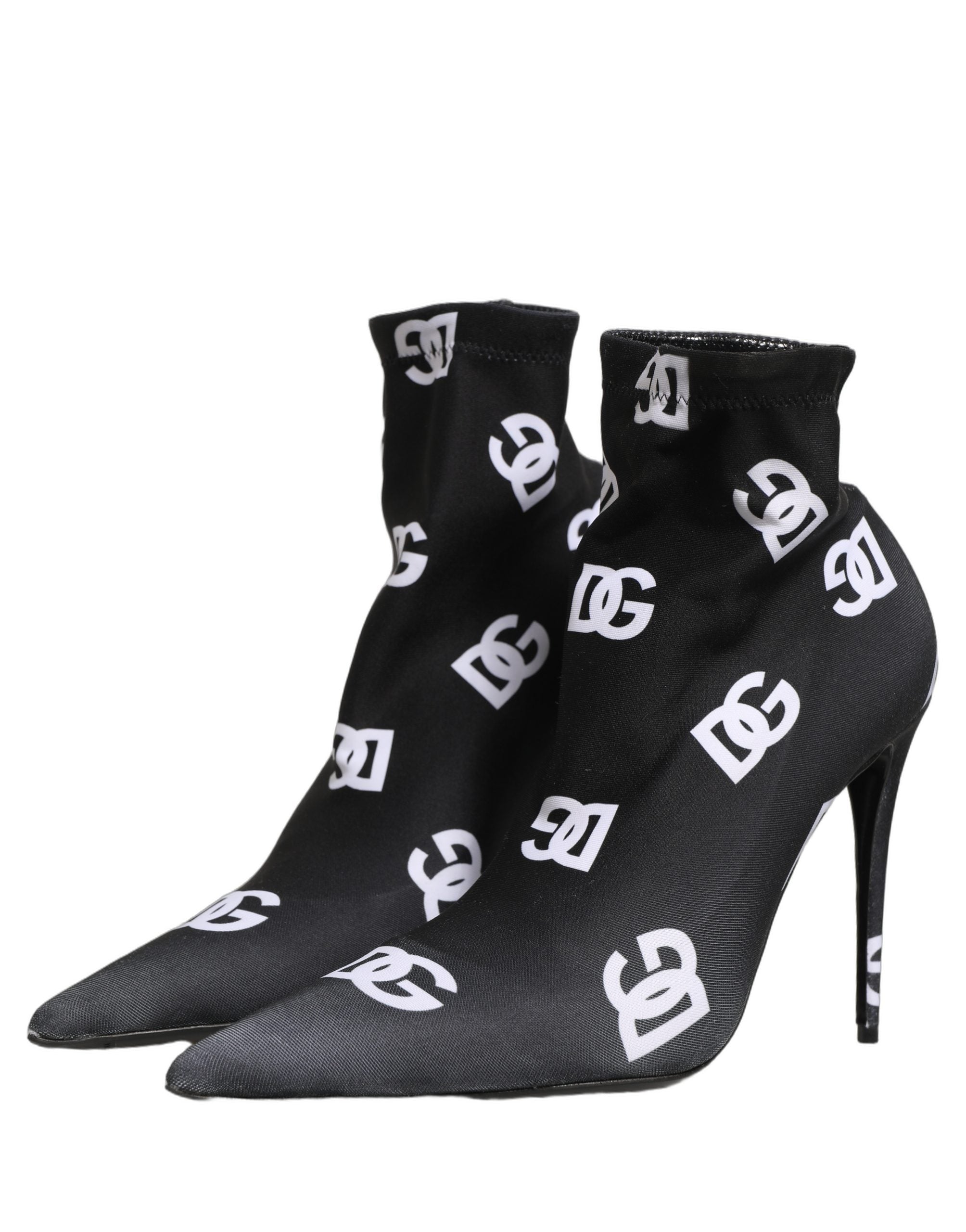 Dolce & Gabbana Bottines à talon extensibles noires avec logo