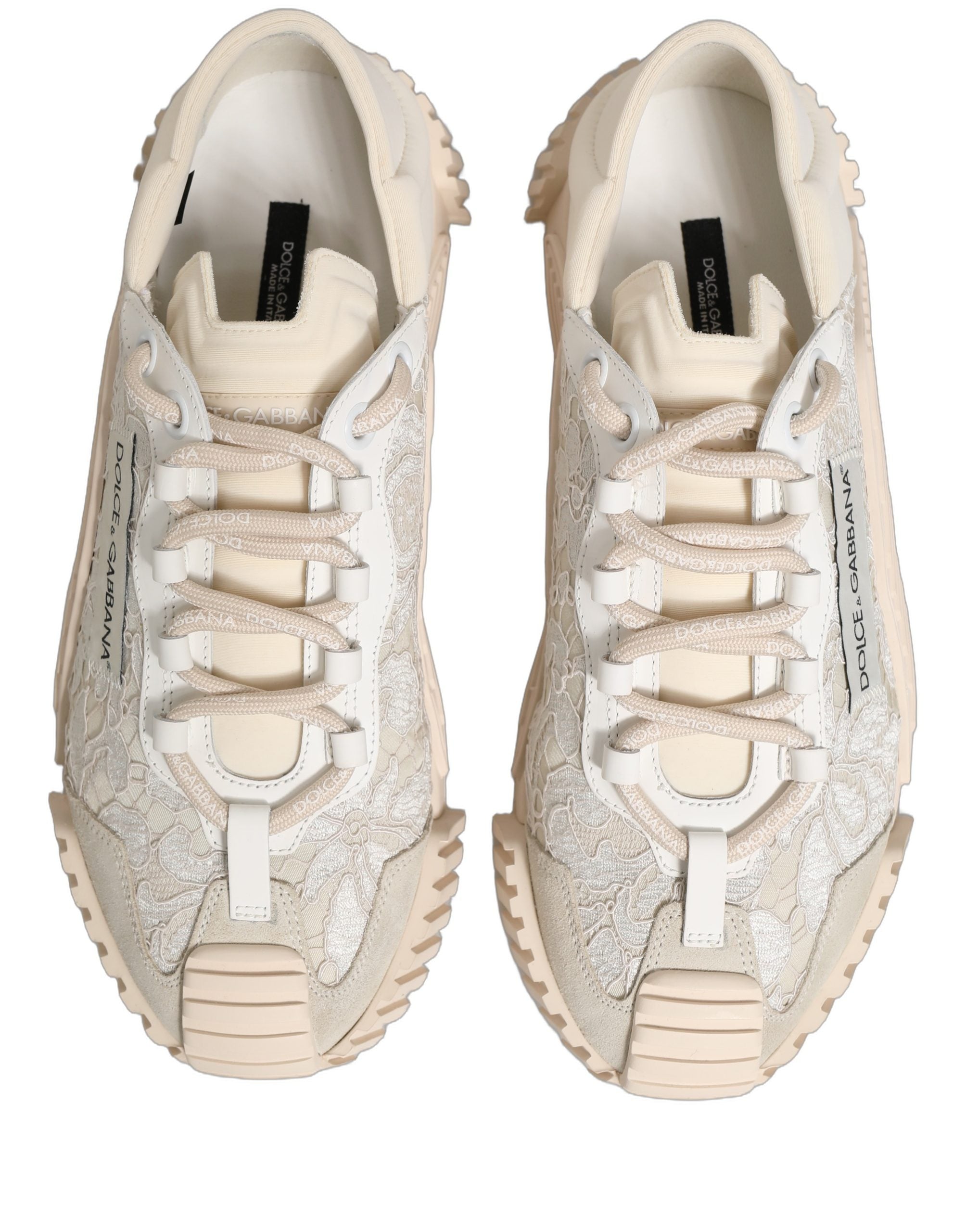 Dolce & Gabbana Weiße Schnürsenkel NS1 Low Top Sneaker Sportschuhe
