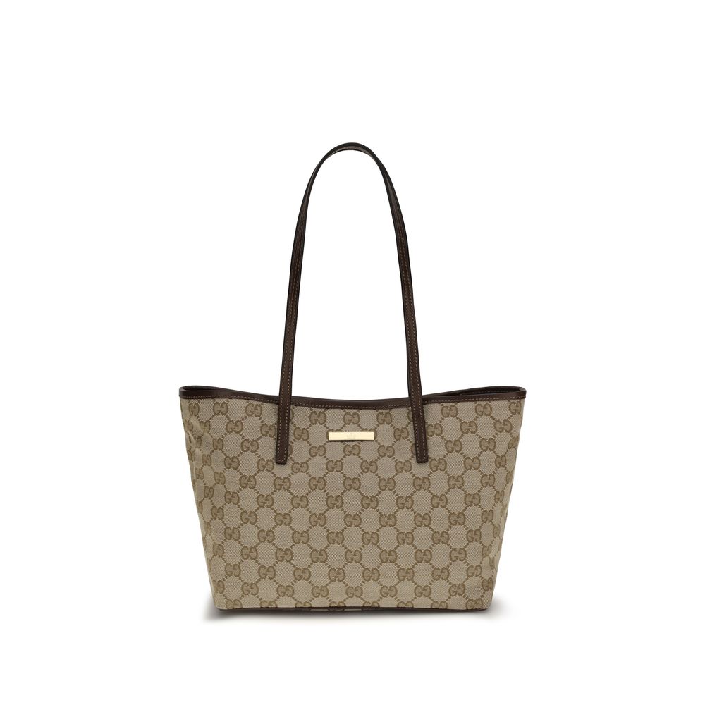 Gucci Schultertasche aus beigem Polyester
