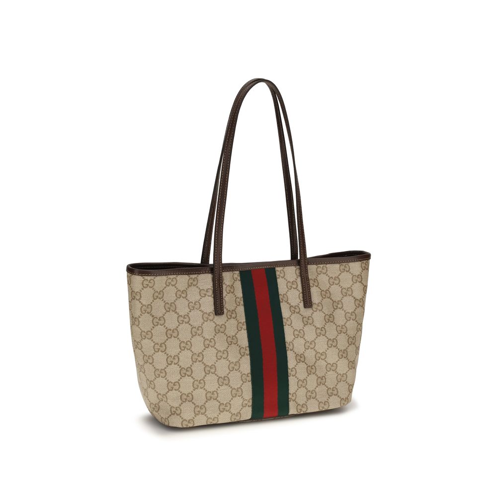 Gucci Schultertasche aus beiger Baumwolle