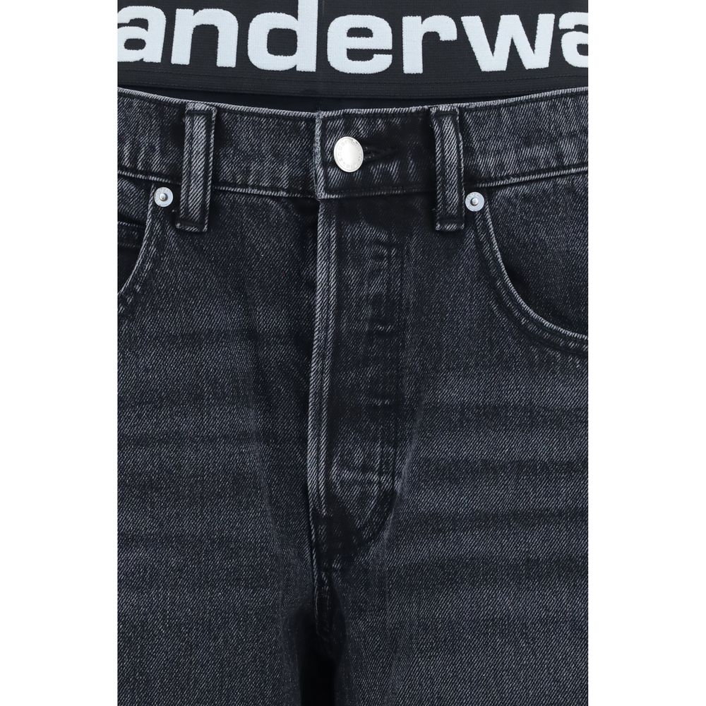 Alexander Wang Graue Baumwolljeans in entspanntem Schnitt