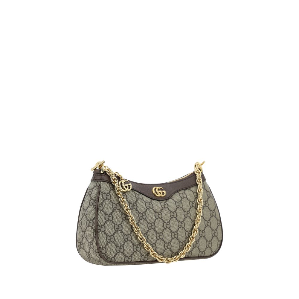Gucci Schultertasche aus brauner Baumwolle