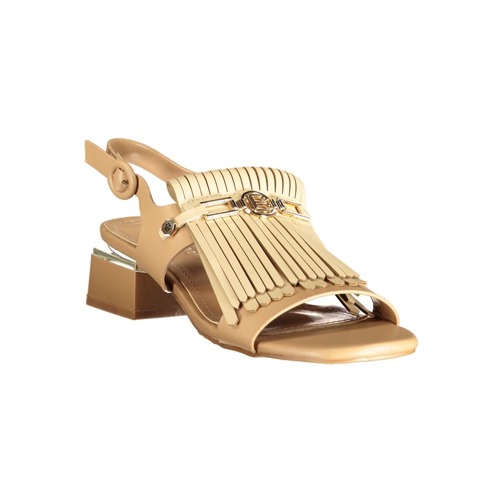 Sandales Laura Biagiotti pour femme en polyuréthane beige