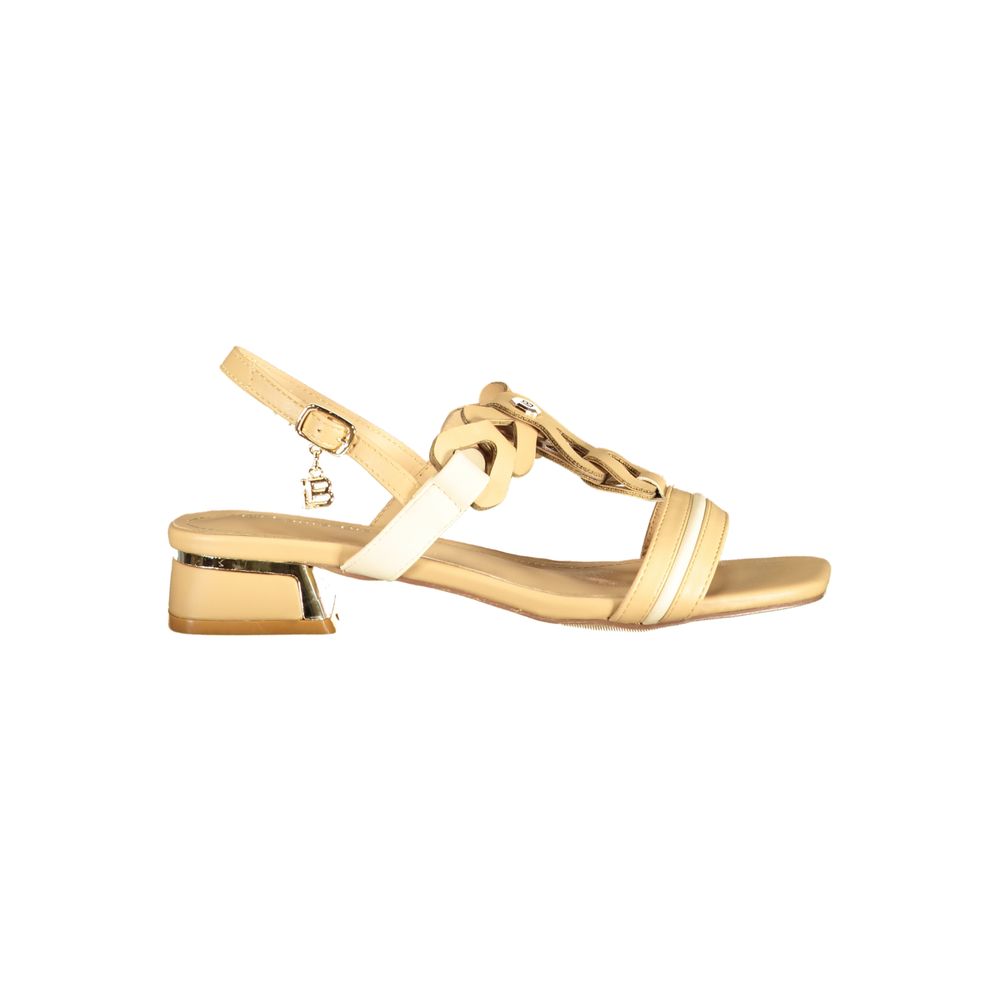 Laura Biagiotti Beige Polyurethan Damensandale