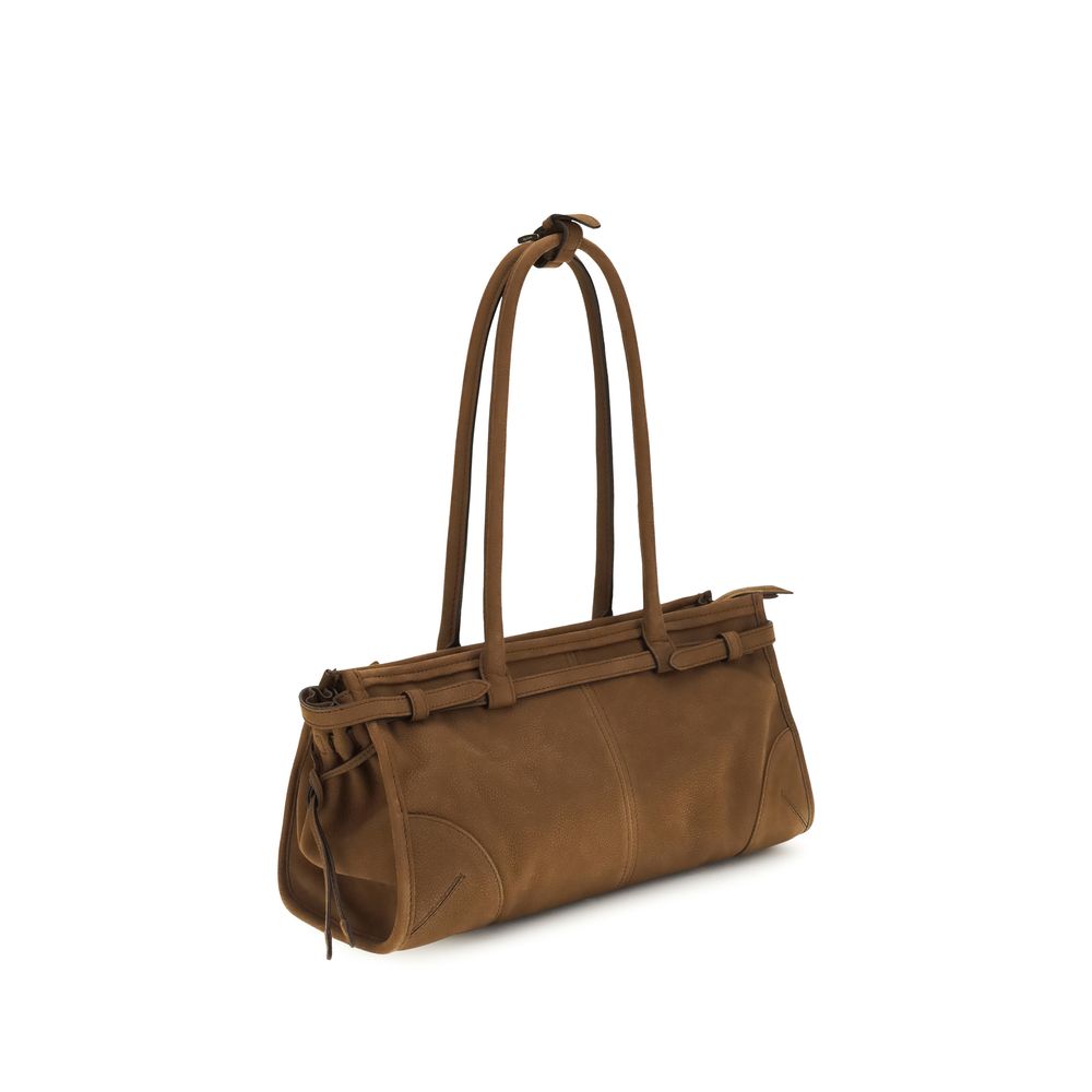 Prada Braune Kalbsleder-Handtasche Bos Taurus