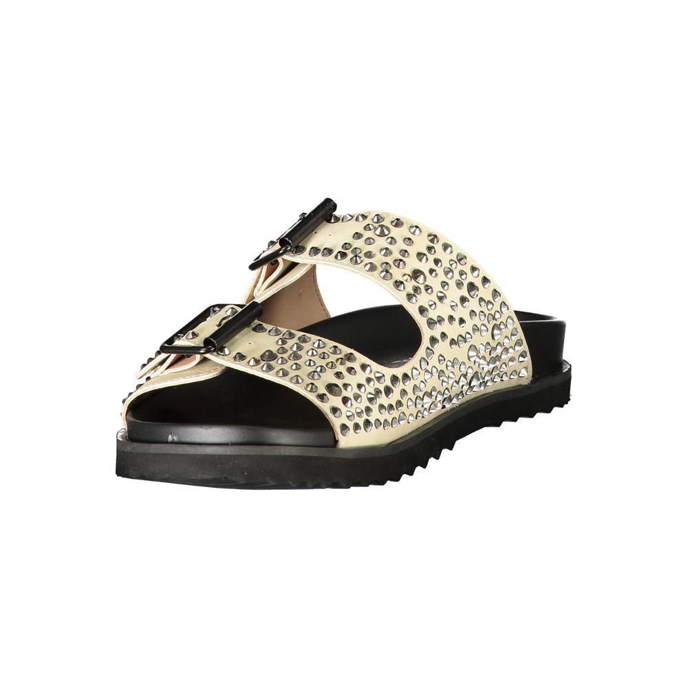 Laura Biagiotti Beige Damen Pantolette aus Polyurethan