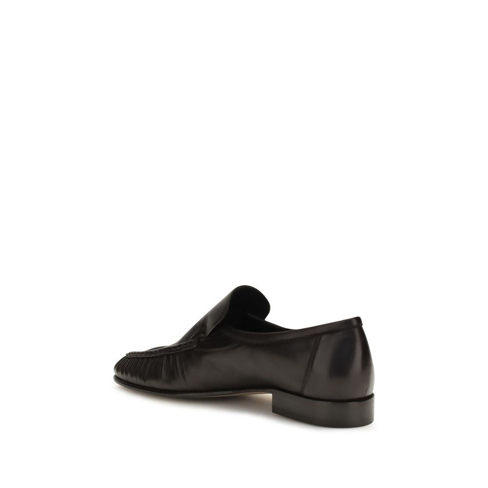 The Row Braune Wildleder-Slipper