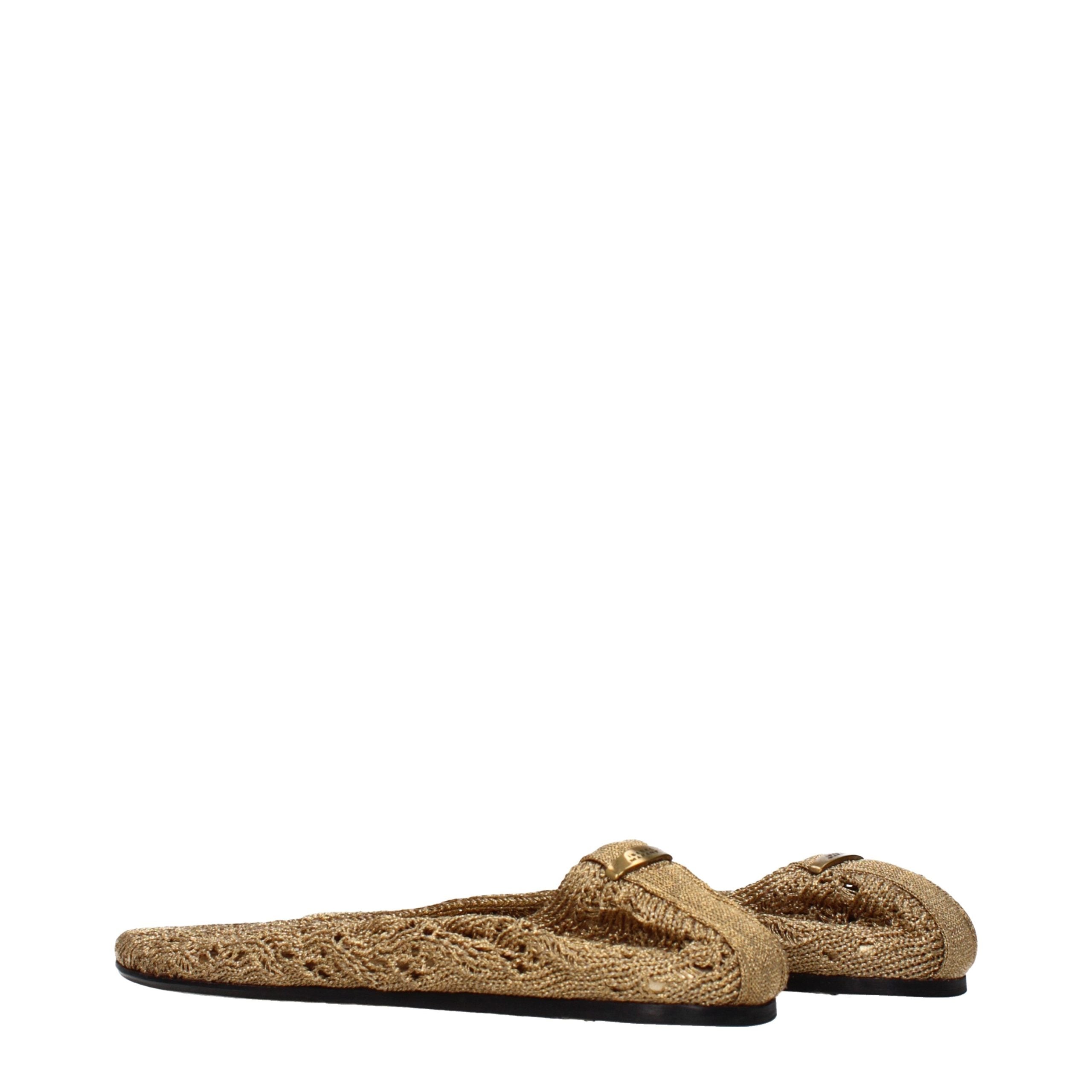 Isabel Marant goldene Stoffballerinas