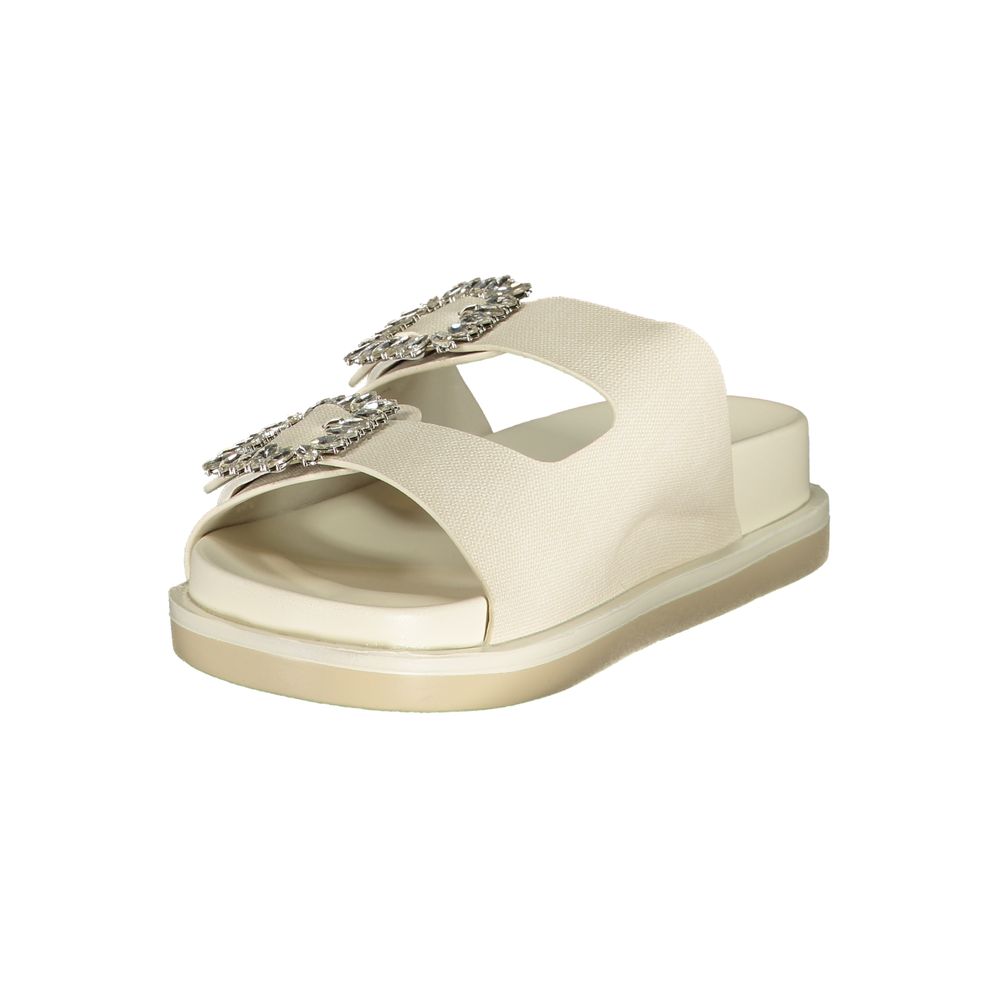 Laura Biagiotti Weiße flache Sandalen