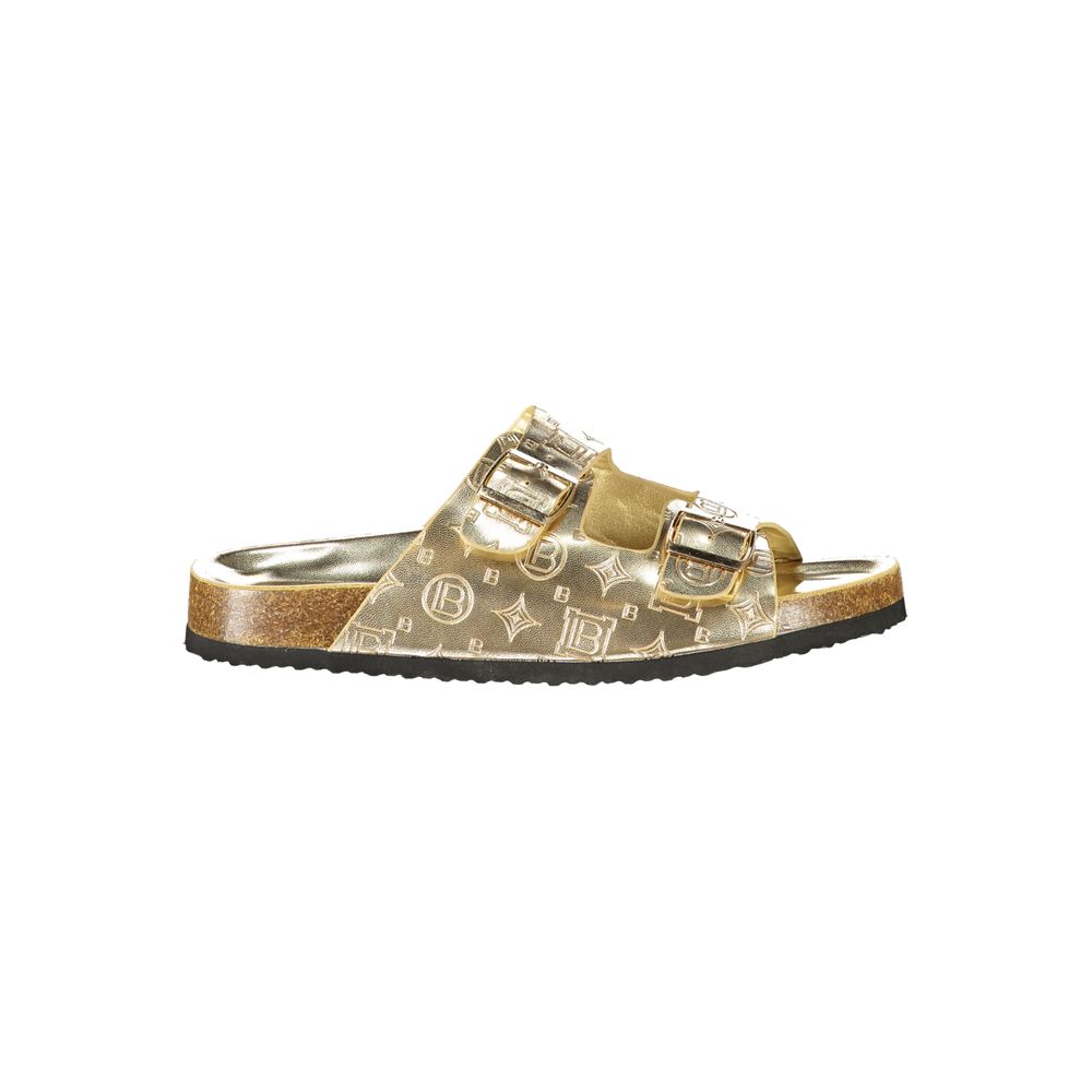 Laura Biagiotti Gold Flat Sandals