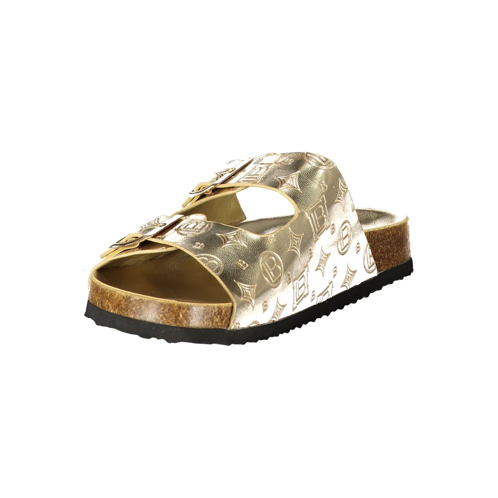 Laura Biagiotti Gold Flat Sandals