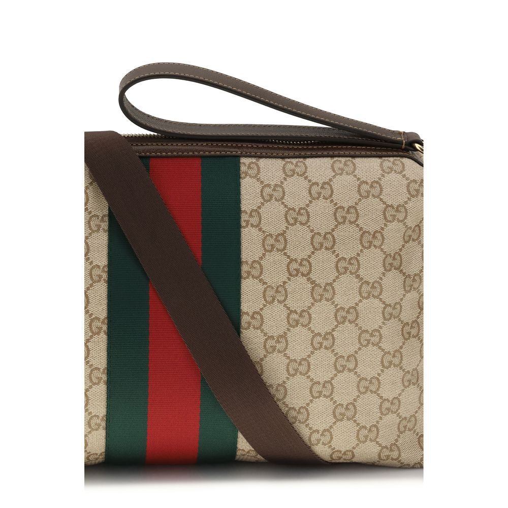 Gucci Schultertasche aus beigem Stoff