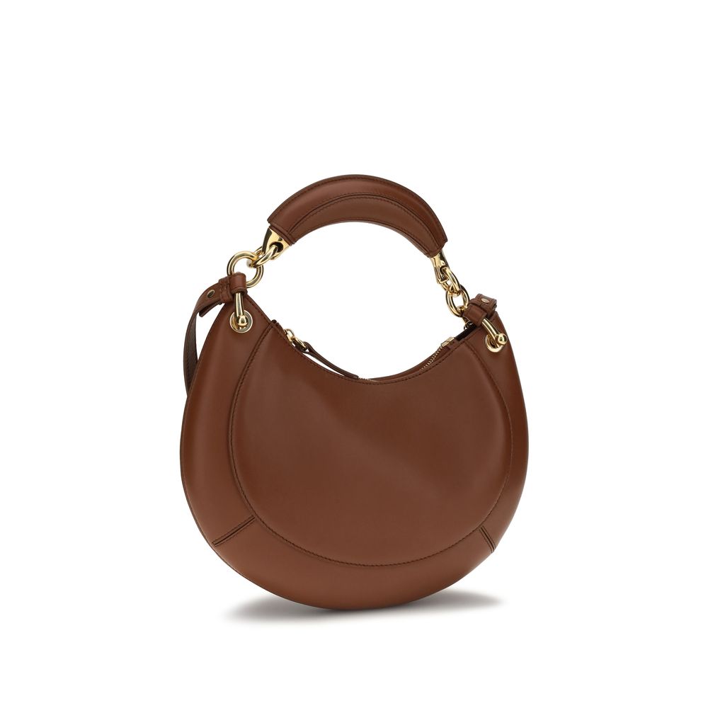 Sac porté épaule Chloé en cuir de veau marron Bos Taurus