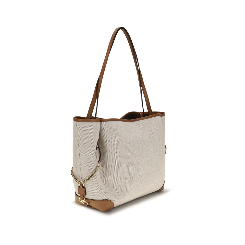 Chloé Schultertasche aus beiger Baumwolle