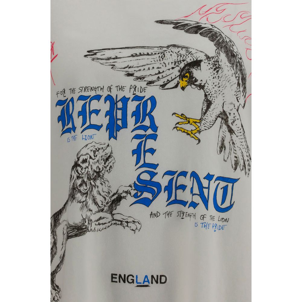 Beiges Baumwoll-T-Shirt mit Logo