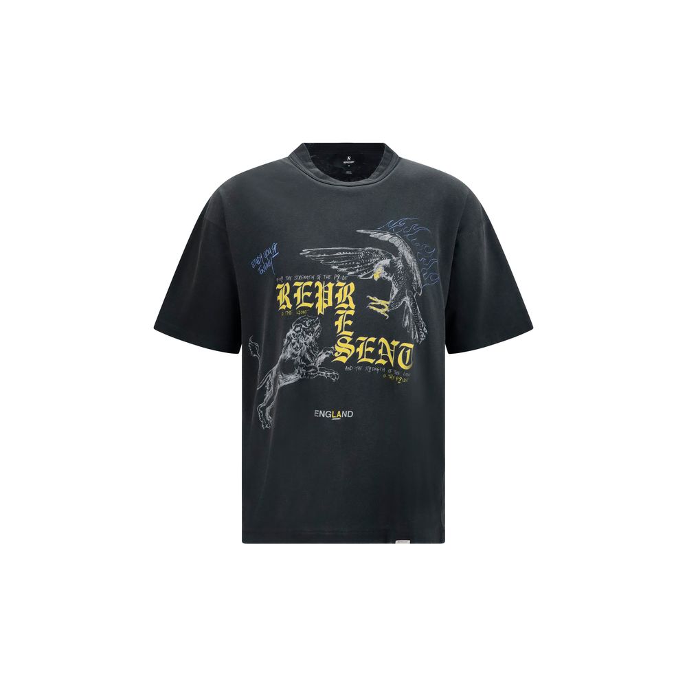 Repräsentiere schwarzes Baumwoll-T-Shirt