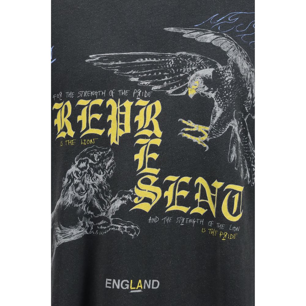 Repräsentiere schwarzes Baumwoll-T-Shirt