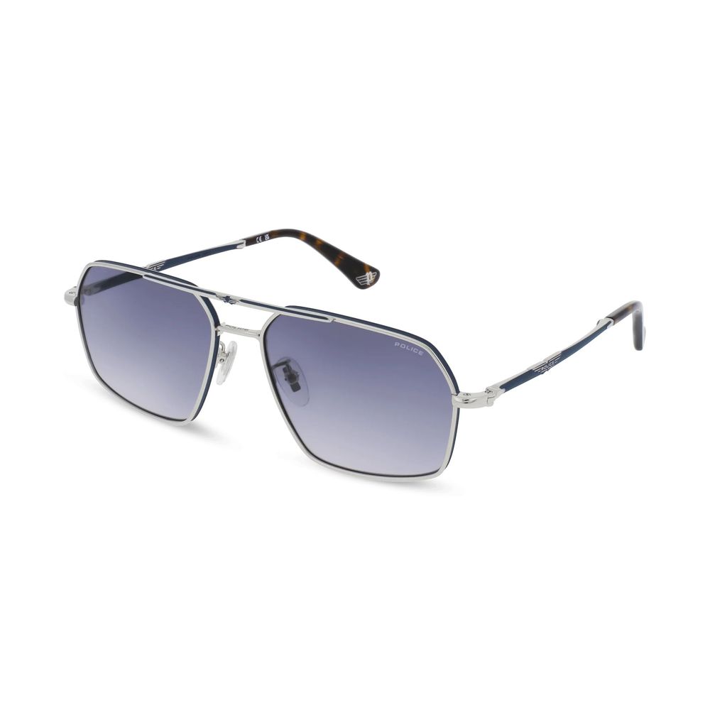 Police Gray Metal Sunglasses