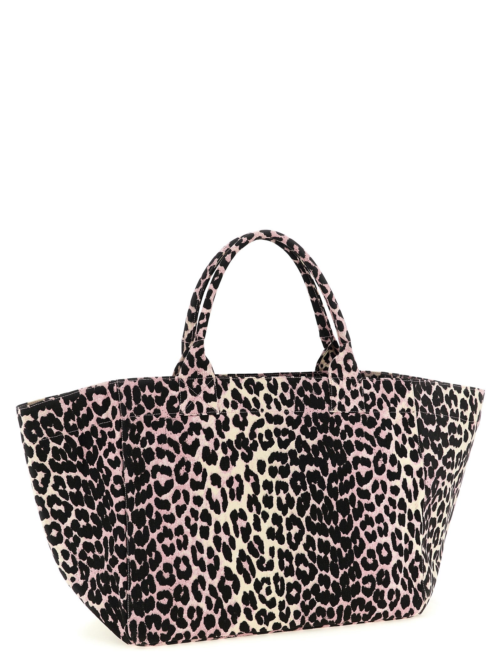 Ganni Multicolor Cotton Tote Bag