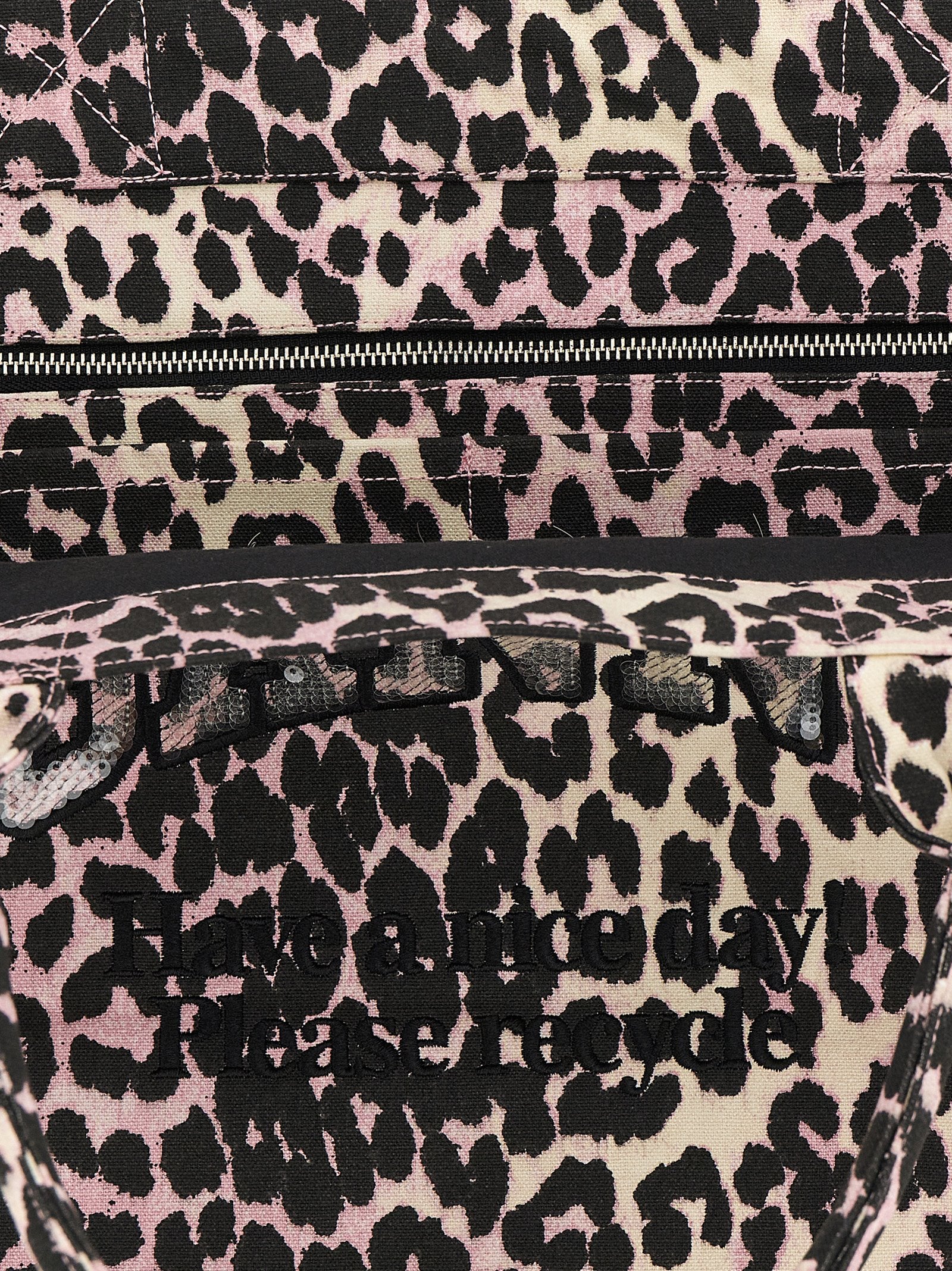 Ganni Multicolor Cotton Tote Bag