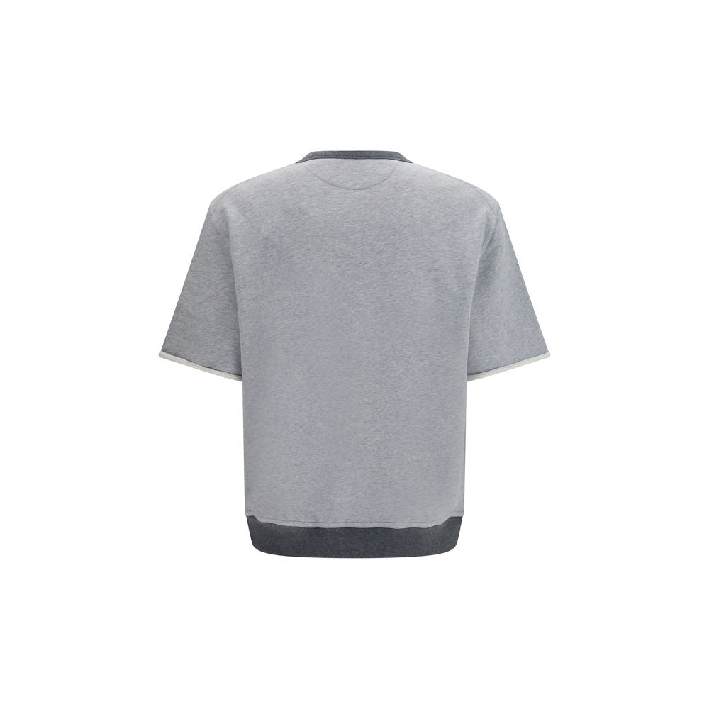 Brunello Cucinelli Gray Cotton Sweatshirt