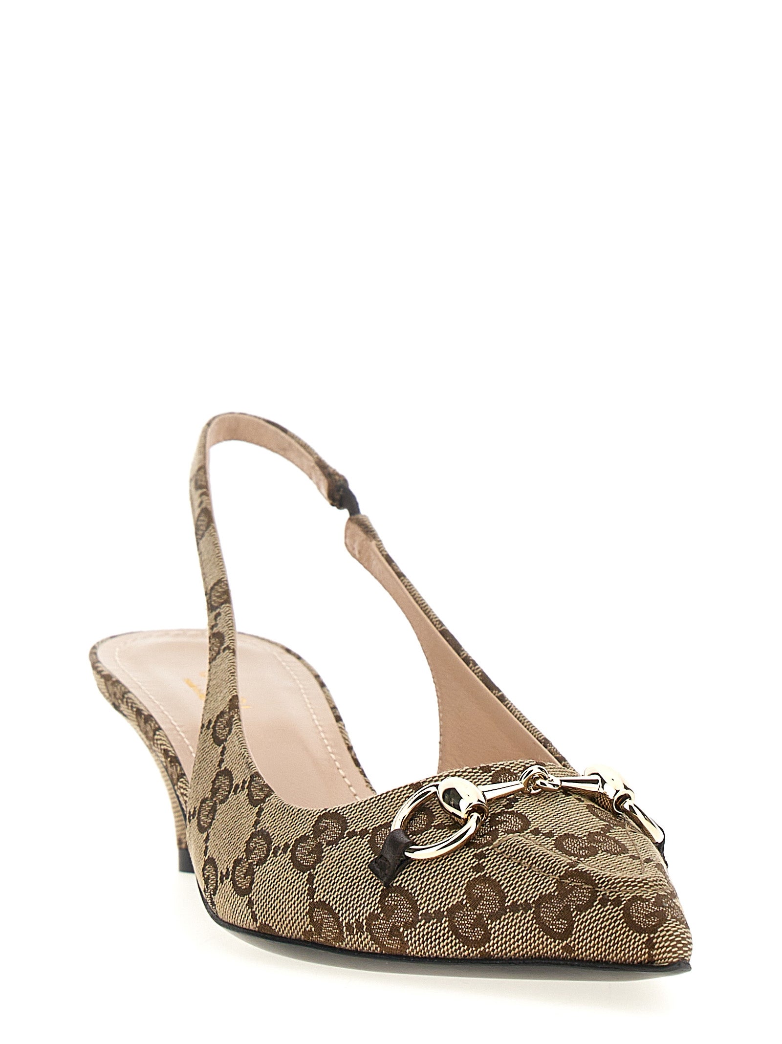 Gucci Beige Mid Heel Pumps
