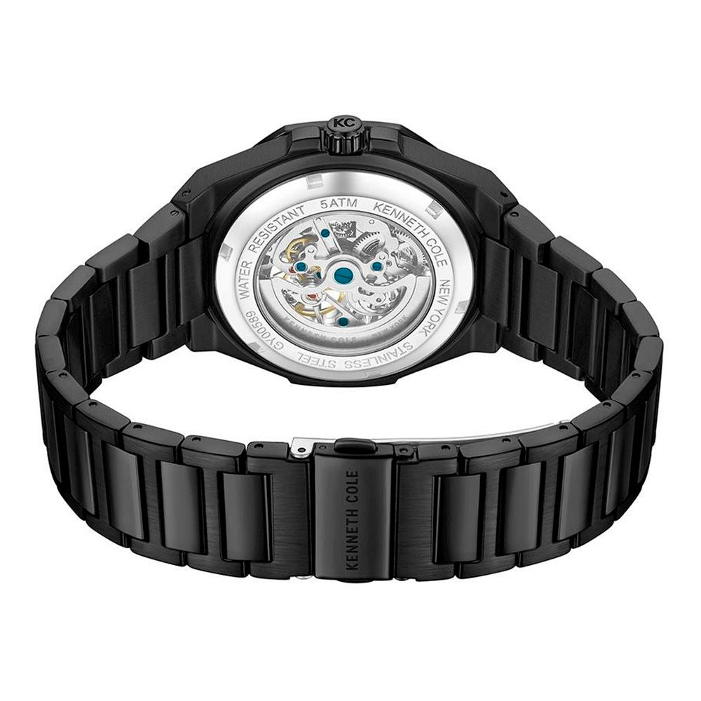 Kenneth Cole Black Stainless Steel Dress Watch