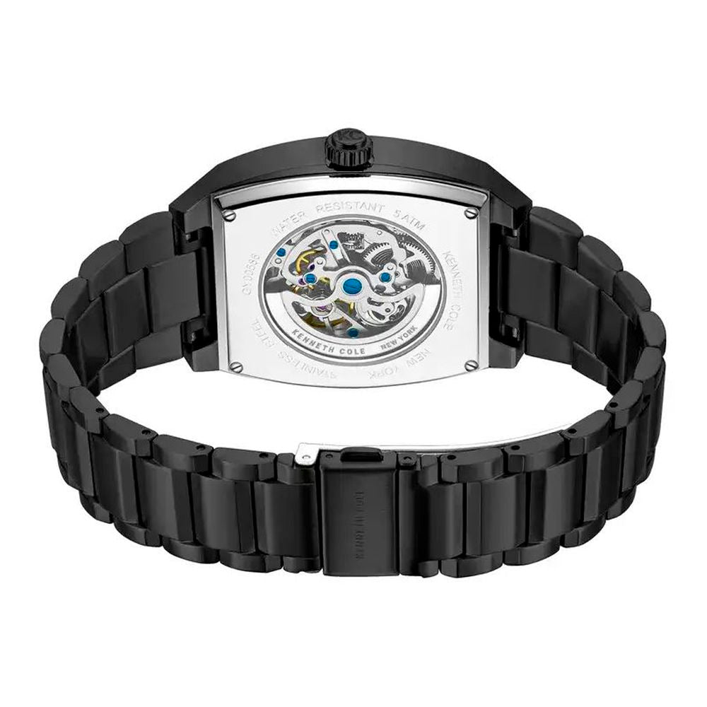 Kenneth Cole Black Stainless Steel Dress Watch