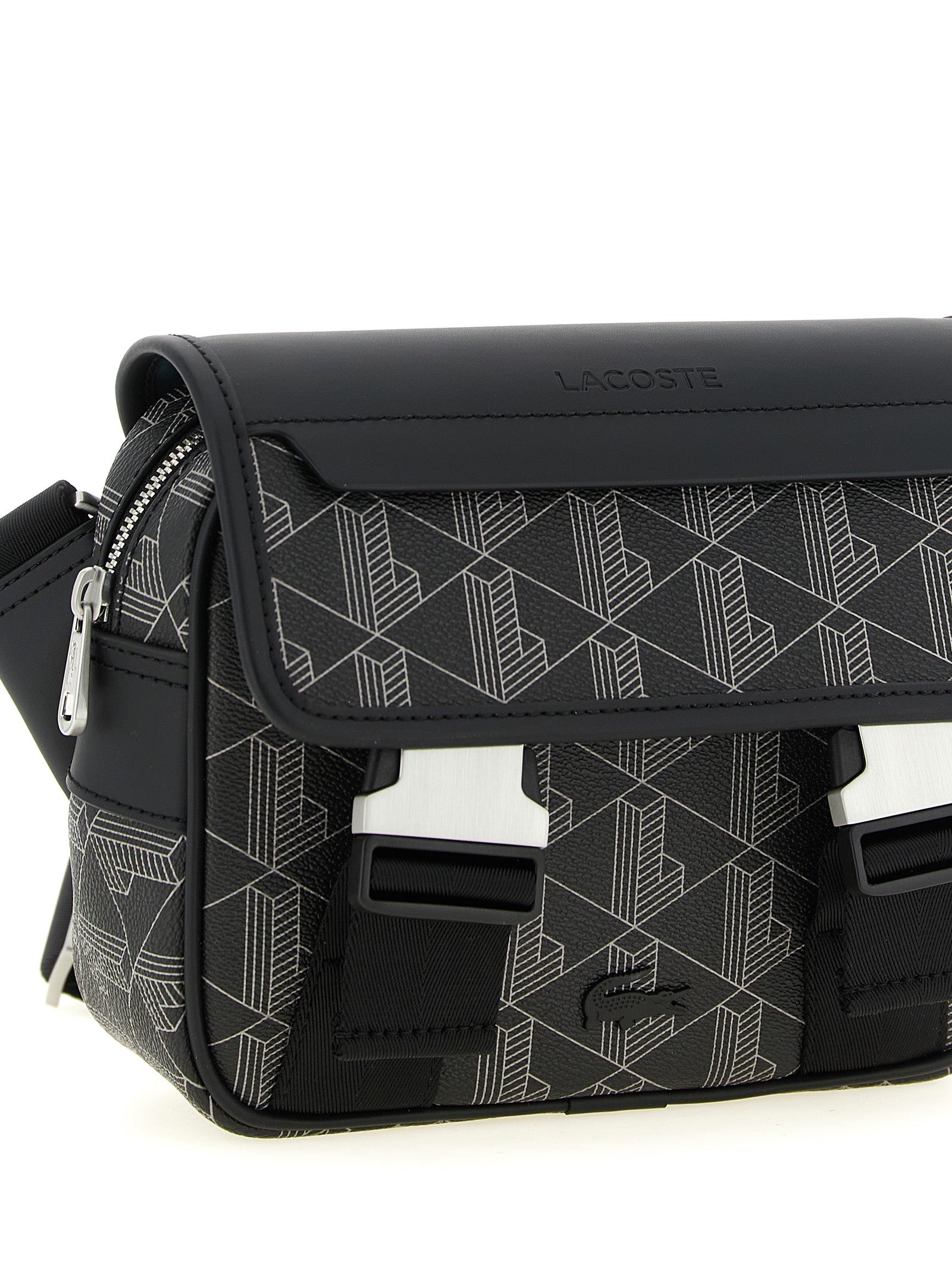 Lacoste Black Pvc Crossbody Bag