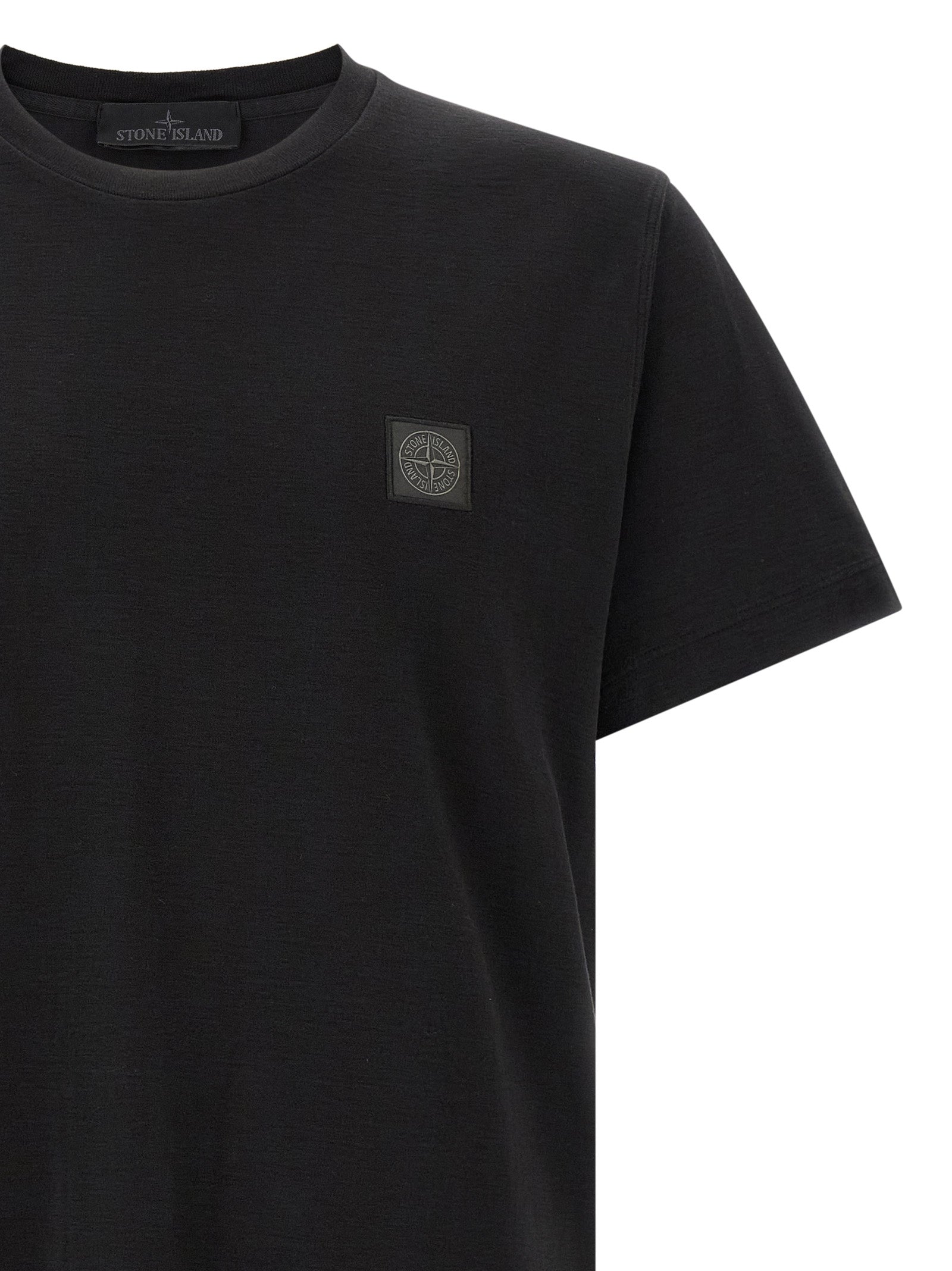 Stone Island Black Cotton T-Shirt