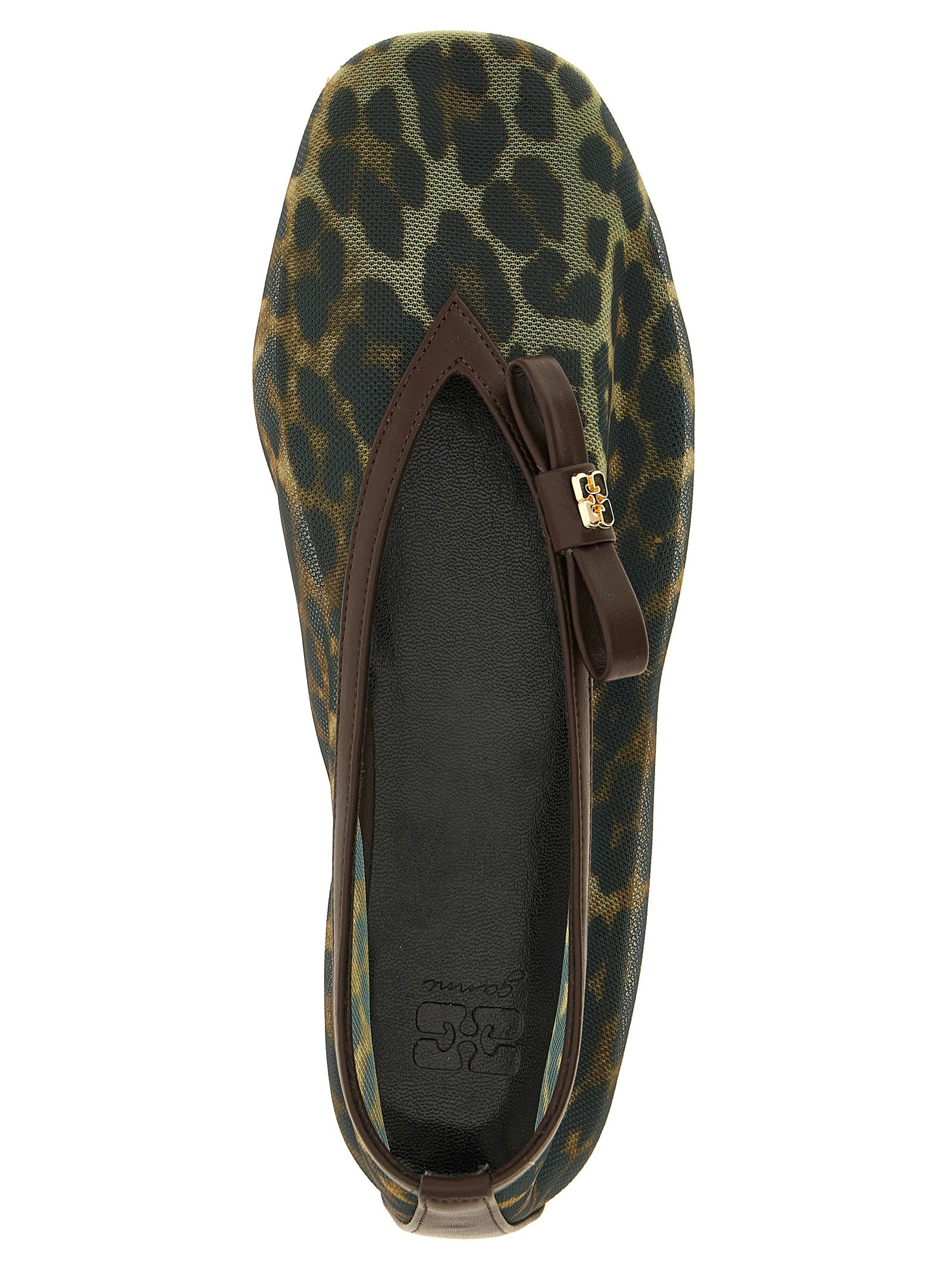 Ganni Brown Ballet Flats