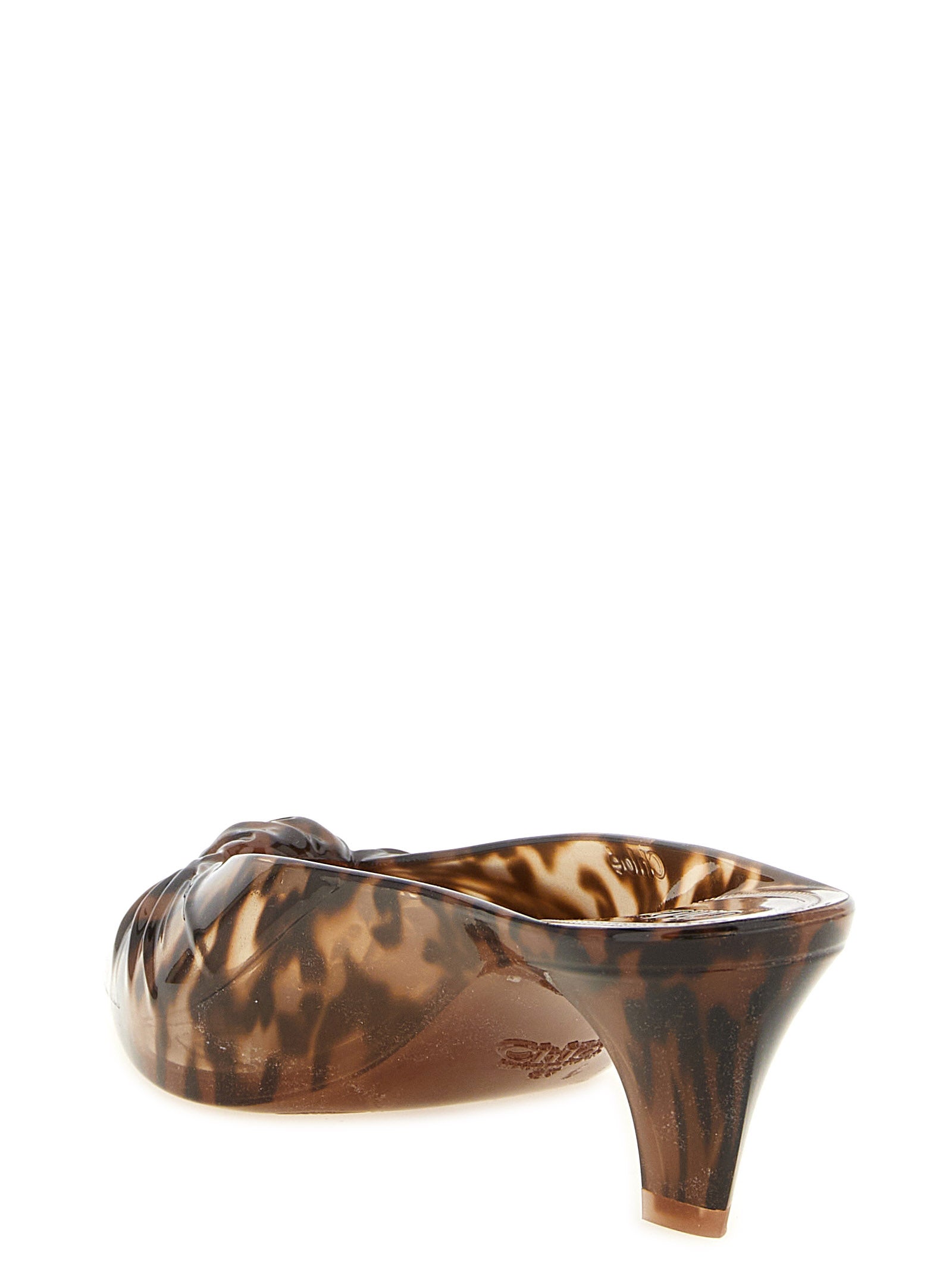 Chloé Brown Mid Heel Pumps