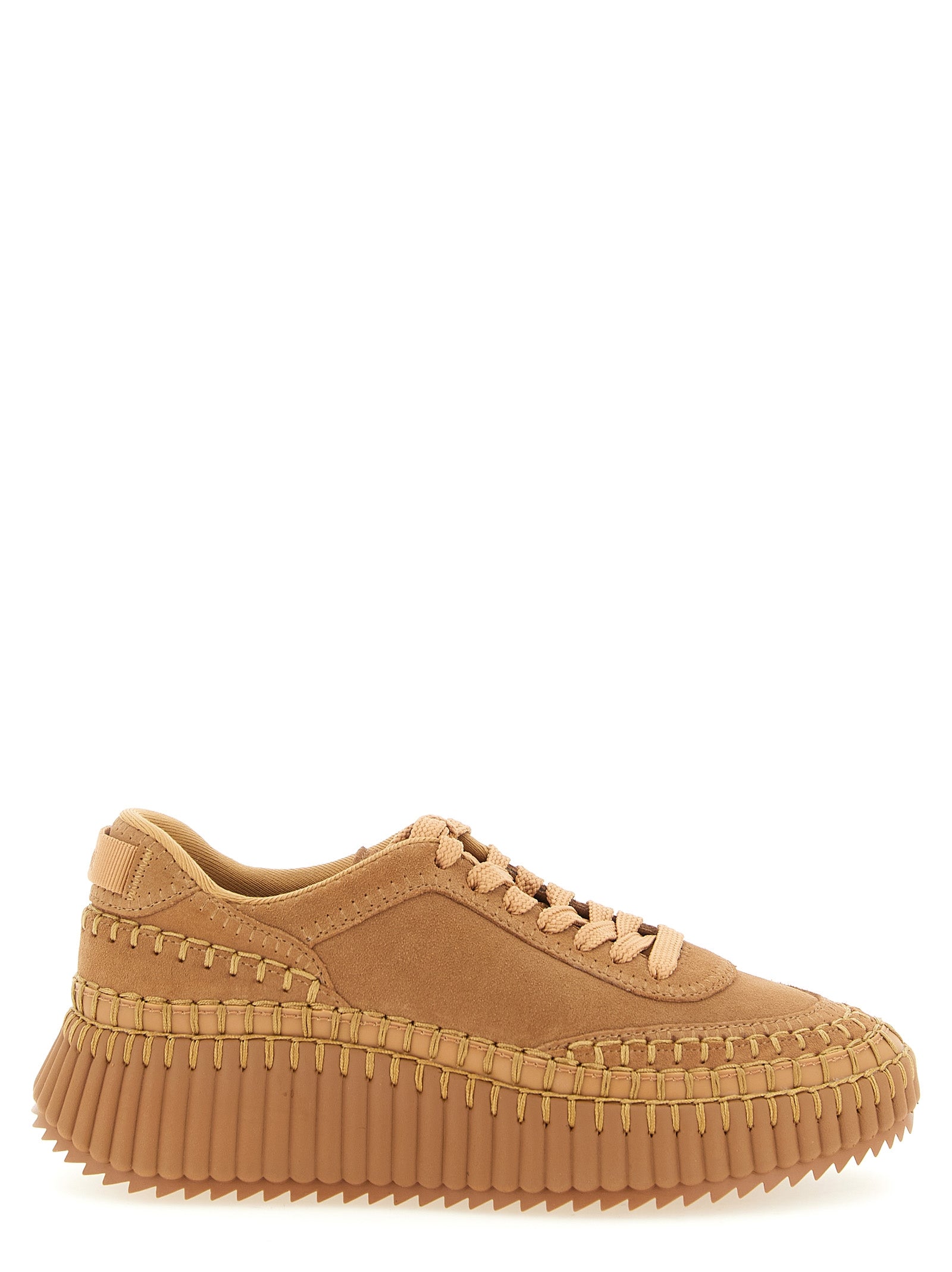 Chloé Beige Platform Sneakers