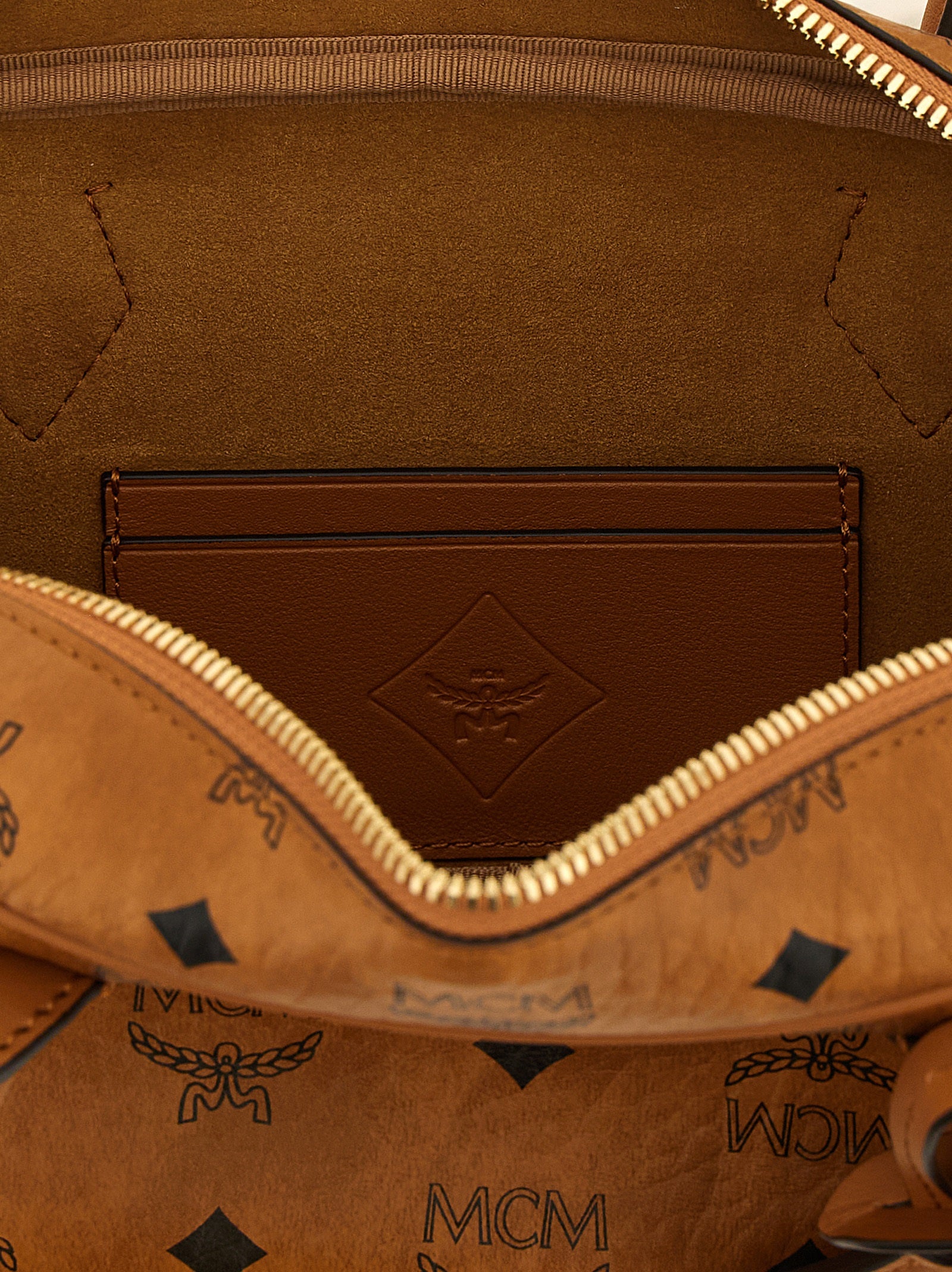 MCM Brown Polyethylene Shoulder Bag