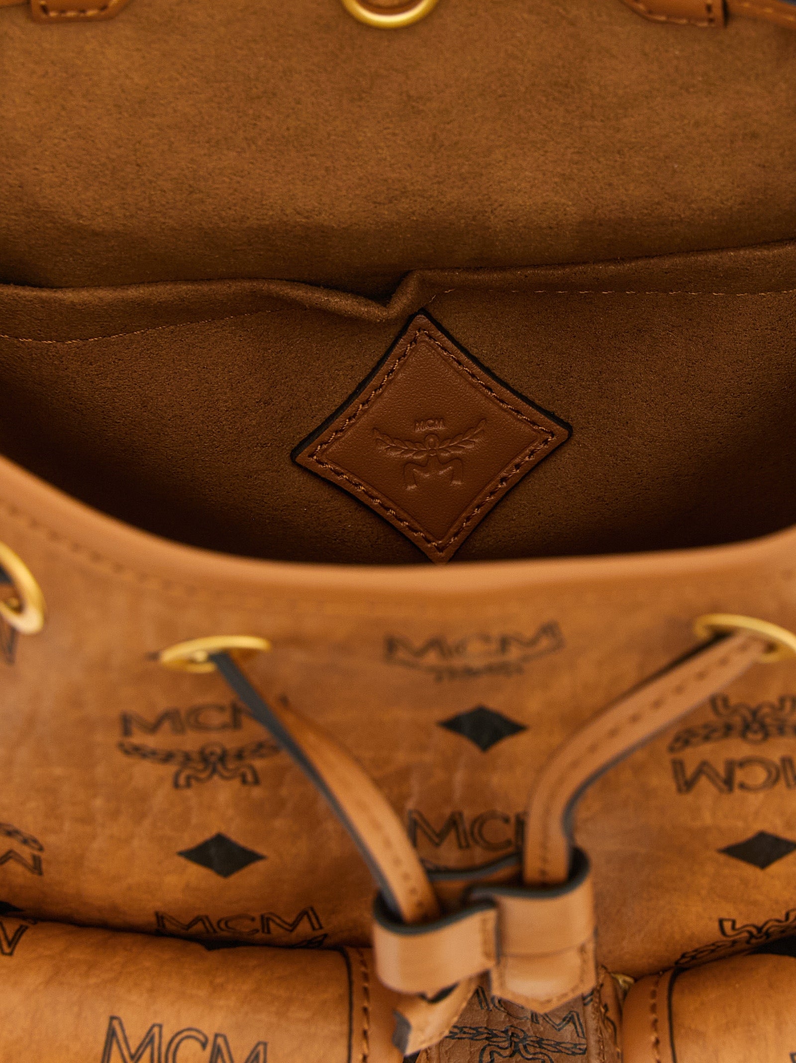 MCM Brown Polyethylene Backpack