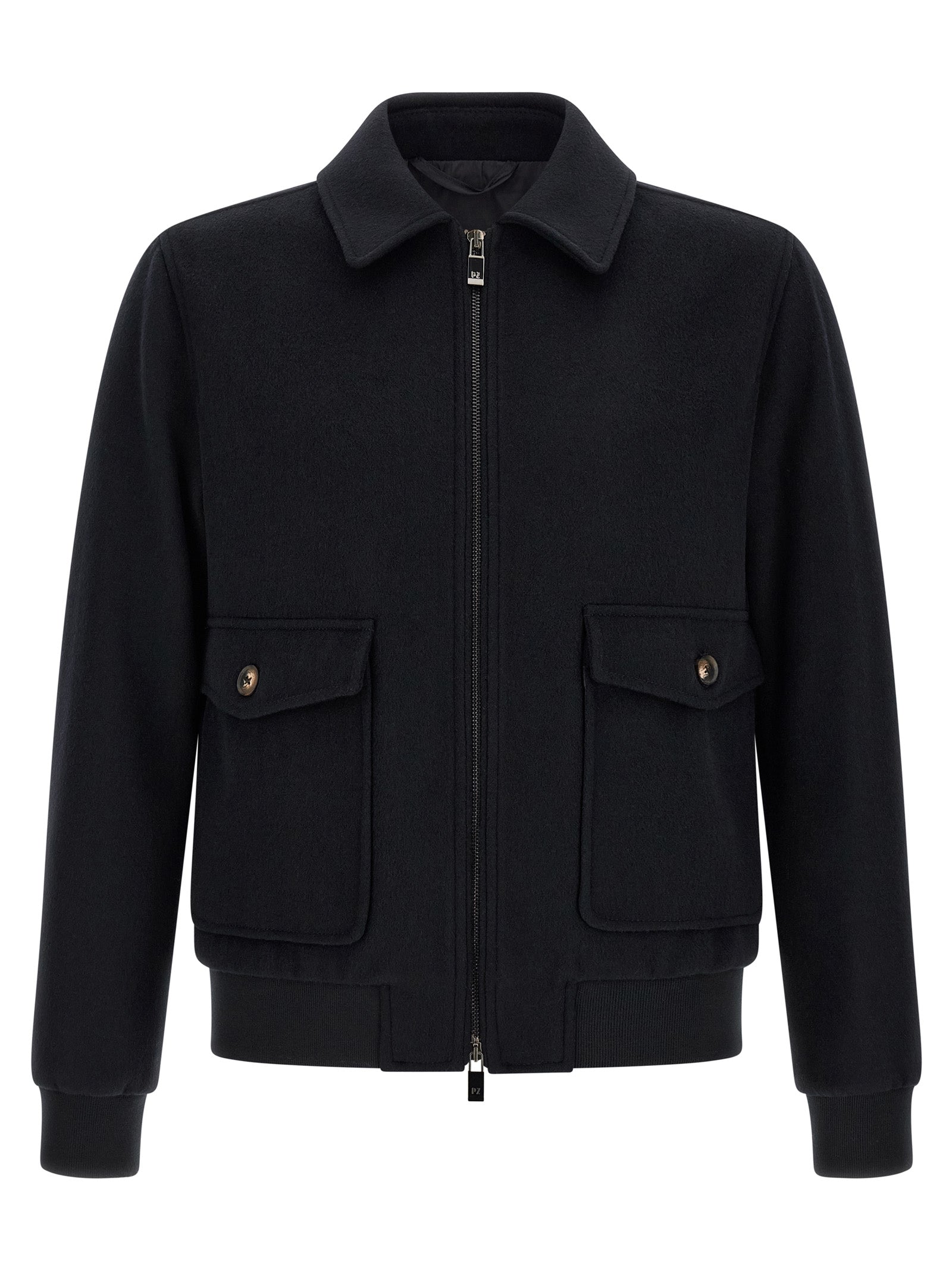 Pal Zileri Black Wool Bomber