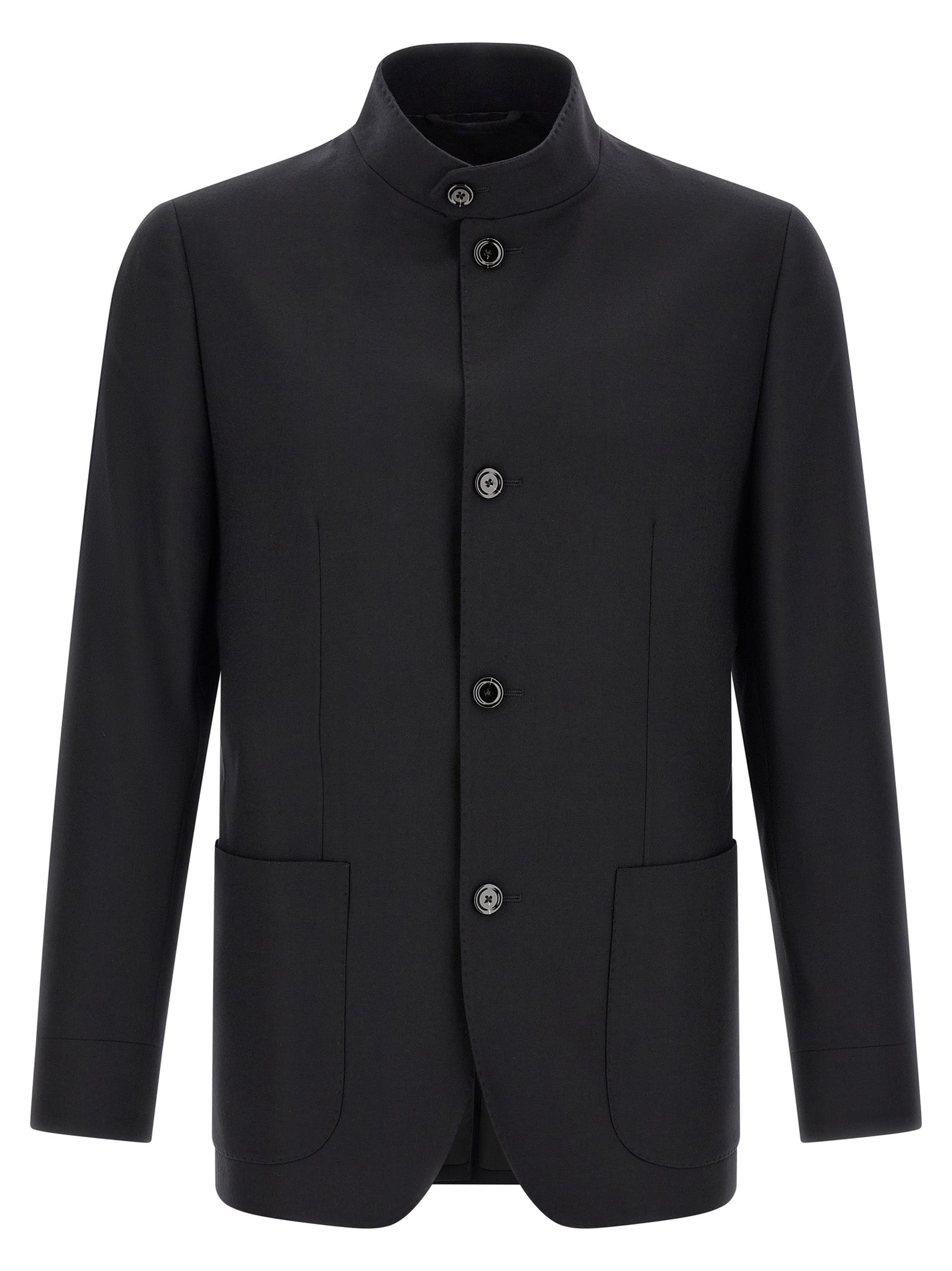Lardini Black Virgin Wool Blazer