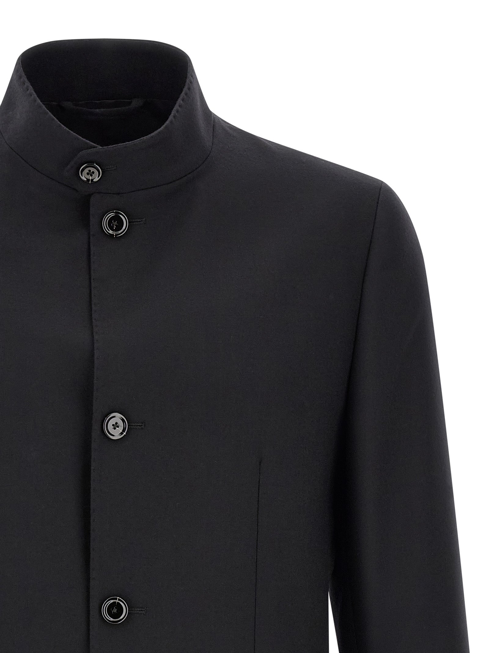 Lardini Black Virgin Wool Blazer